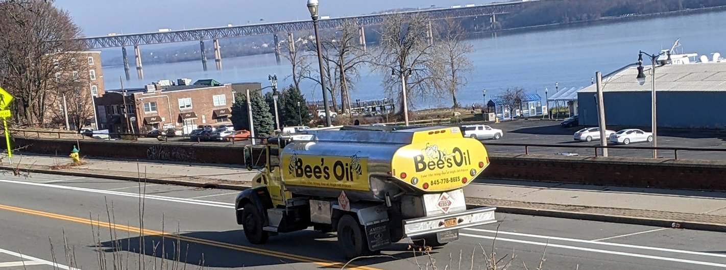 Fuel Delivery Truck driving to a home